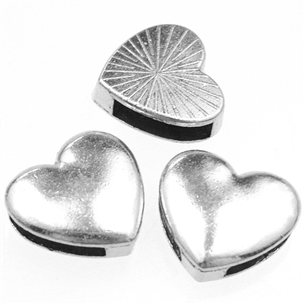 Nakładka na sznurki rzemienie kwiatek / metalowa / srebrna / 16mm / 1szt-8652