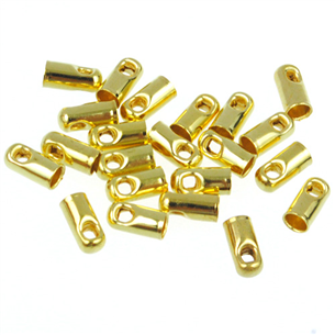 Końcówka, uchwyt do wklejania / metalowa / k.złoty / 5.2x2.8mm / 6szt-8328