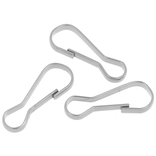 Zapięcie haczyk karabińczyki podłużne / metalowe / c.srebrne / 20mm / 8szt-8692