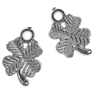 Zawieszka koniczynka koniczyna / akrylowe / srebny / 15x10x3mm / 10szt-11979