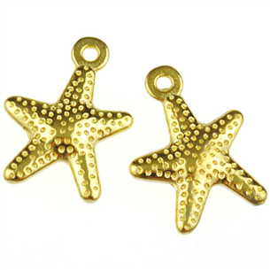 Zawieszka gwiazdka / stop metalu / złoty / 16x12mm / 4szt-11496