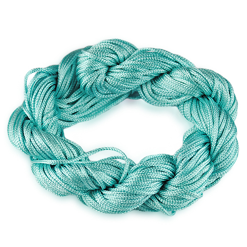 Sznurek pleciony nylonowy topliwy 1mm / jasny niebieski / 24m-6126