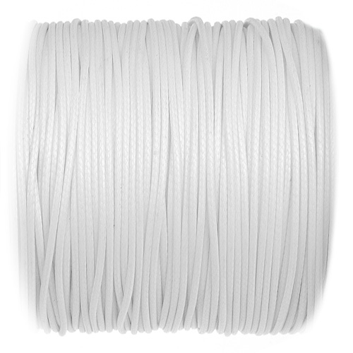 Sznurek jubilerski snake powlekany syntetyczny biały 1mm rolka 77m-10839