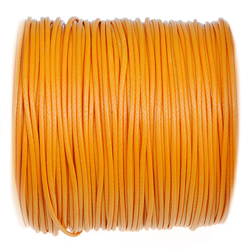 Sznurek jubilerski snake powlekany syntetyczny pomarańczowy 1mm rolka 77m-10847