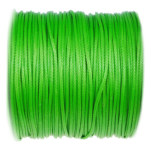 Sznurek jubilerski snake powlekany syntetyczny zielony 1mm rolka 77m-10858