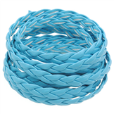 Rzemień pleciony 5mm / ekologiczny / j.niebieski / 1m