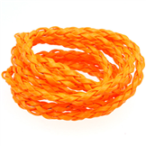 Rzemień pleciony okrągły 3mm / ekologiczny / pomarańczowy / 1m