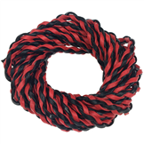 Rzemień pleciony okrągły / syntetyczny /  czerwono-czarny / 3mm / 1m
