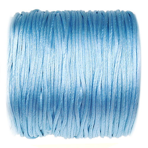 Sznurek jubilerski satynowy z połyskiem nylonowy j.niebieski 1mm 1 rolka 75m-10807