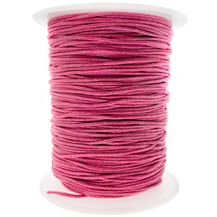 Sznurek woskowany różowy 1mm rolka 90m-12347