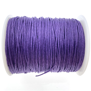 Sznurek woskowany fioletowy 1mm rolka 92m-12406