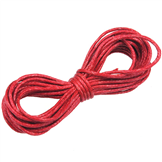 Sznurek jubilerski woskowany 1mm / czerwony / 3m
