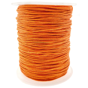 Sznurek woskowany pomarańczowy 1mm rolka 90m-12349