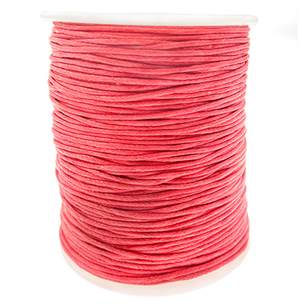 Sznurek woskowany koralowy 1mm rolka 90m-12352