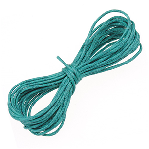 Sznurek jubilerski woskowany 1mm / niebieski, teal / 6m-8131