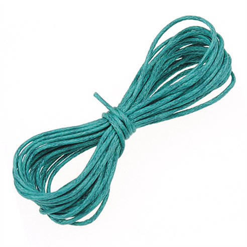 Sznurek jubilerski woskowany 1mm / niebieski, teal / 6m-8131