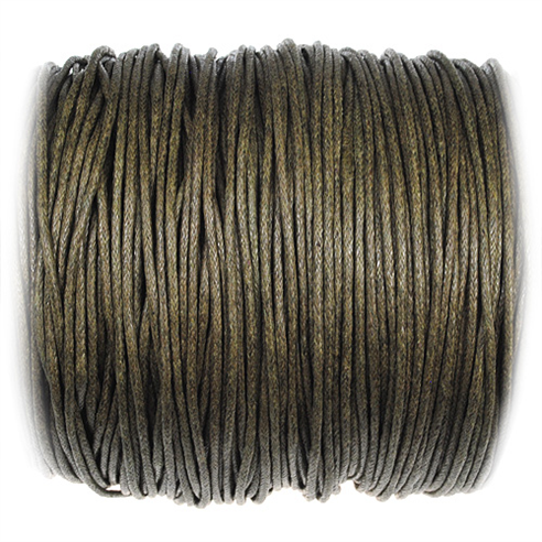 Sznurek woskowany jubilerski / bawełniane / zielony / 1.5mm / 3m-10900