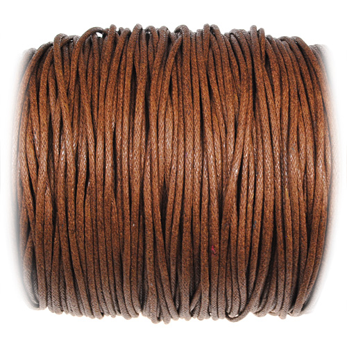 Sznurek woskowany jubilerski / bawełniane / brązowy / 1.5mm / 3m-10901