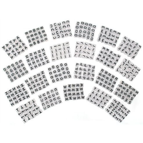 Koraliki litera X modułowe / akrylowe / biały / 6x6mm / 100szt-10156