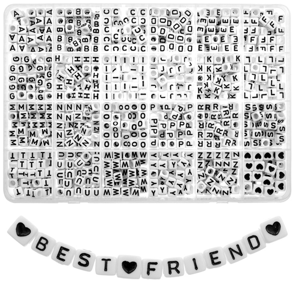 Zestaw mix literek w organizerze / akrylowe / 955szt-12306