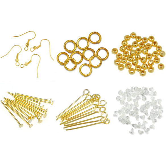 Zestaw półfabrykatów do robienia biżuterii, kolczyków-10945