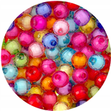 MIX koraliki kulki koralik w koraliku / akrylowe / 8mm / 27,2g / 100szt