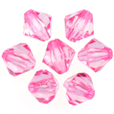 Koraliki szlifowane diamenciki / akrylowe / różowe / 8mm / 8,8g / 50szt