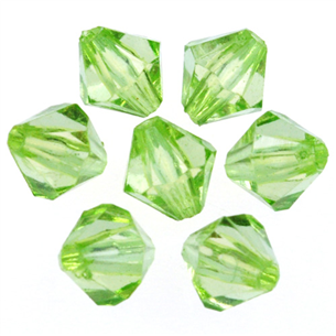 Koraliki szlifowane diamenciki / akrylowe / j.zielone / 8mm / 8,8g / 50szt-7398