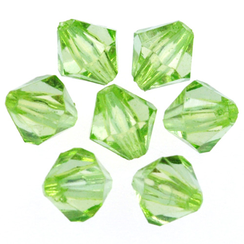 Koraliki szlifowane diamenciki / akrylowe / j.zielone / 8mm / 8,8g / 50szt-7398