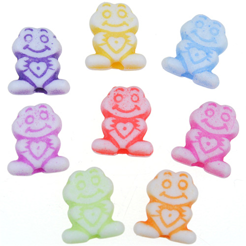 Miks koraliki żabka żabki żaba / akrylowe / 10x9x4mm / 21,4g / 100szt-9310