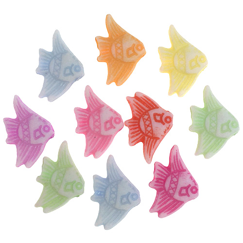 Miks koraliki rybka / akrylowe / 10x15x4mm / 12,8g / 50szt-11965