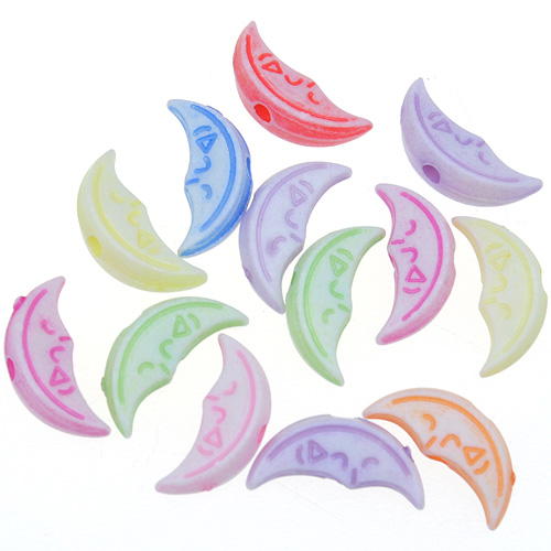 Miks koraliki księżyc księżyce / akrylowe / 12x5x4mm / 100szt-9283