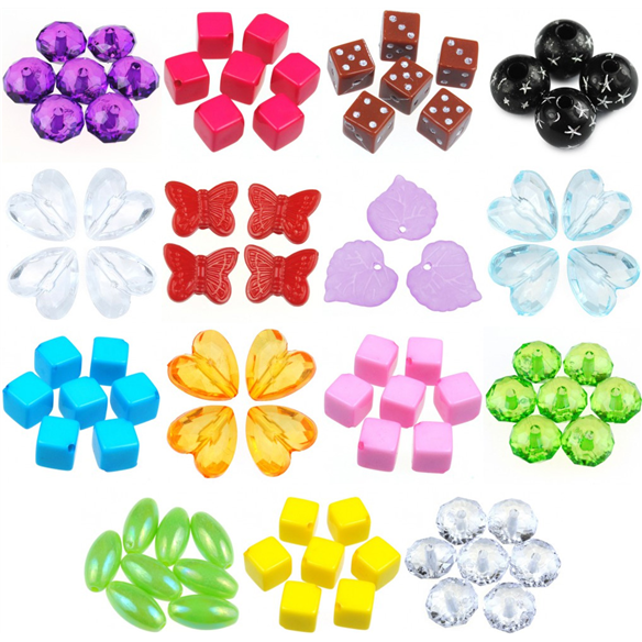 MIX zestaw koralików / multikolor / koraliki w parach / 30szt-11630