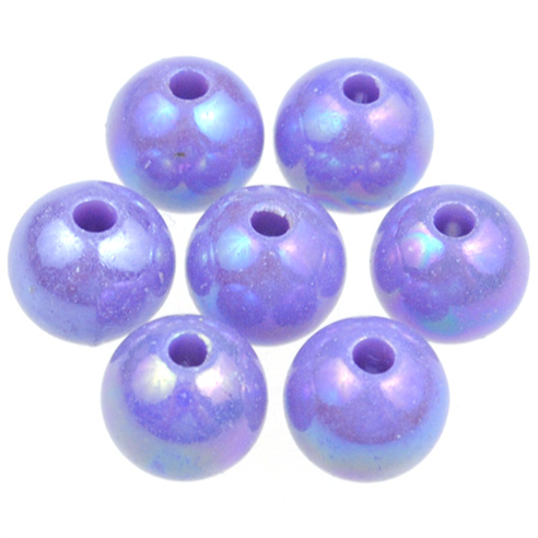 Koraliki kule opalizujące kulki / akrylowe / fioletowe / 8mm / 13,5g / 50szt-7915