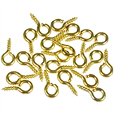 Wkrętki do buteleczek z oczkiem / stop metalu / złoty / 8x4x1mm / 3,9g / 50szt