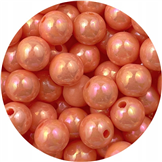 Koraliki kule opalizujące kulki / akylowe / pomarańczowe / 8mm / 13,6g / 50szt