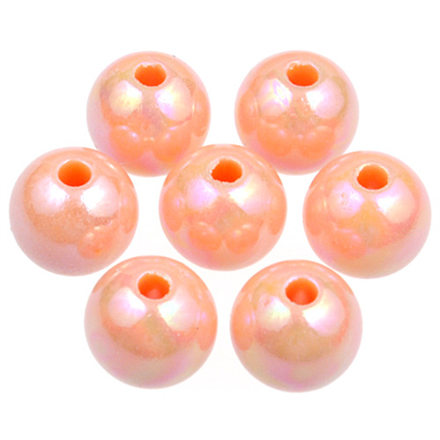 Koraliki kule opalizujące kulki / akylowe / pomarańczowe / 8mm / 13,6g / 50szt-12633