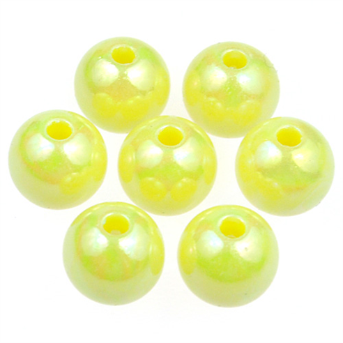 Koraliki kule opalizujące kulki / akylowe / żółte / 8mm / 13,6g / 50szt-7935