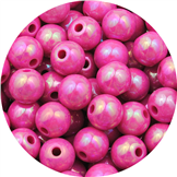 Koraliki kule opalizujące kulki / akylowe / c.różowe / 8mm / 12,5g / 50szt