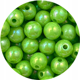 Koraliki kule opalizujące kulki / akylowe / zielone / 8mm / 13,1g / 50szt