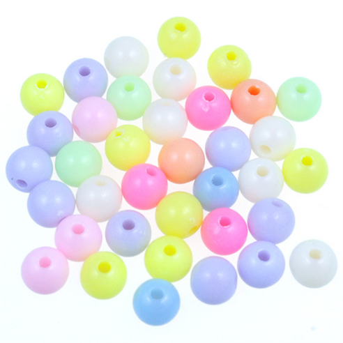 MIX koraliki kulki 6mm / akrylowe / multikolor / 6mm / 9,4g / 100szt-12667