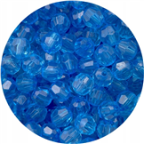 Koraliki fasetowane kulki / akrylowe / niebieskie / 6mm / 10,6g / 100szt
