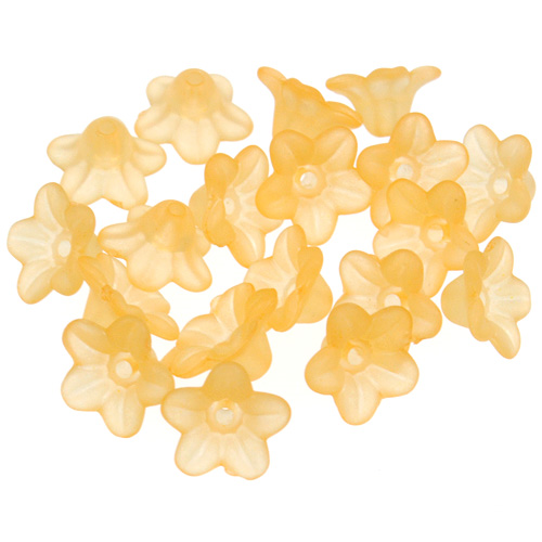 Koraliki mrożone kwiatki / akrylowe / pomarańczowe / 10x5mm / 6,0g / 50szt-12703