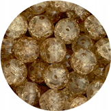 Crackle crackle / szklane / j.brązowe / 8mm / 20szt