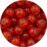 Koraliki crackle / szklane / pomarańczowe / 8mm / 50szt