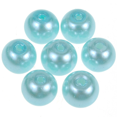 Koraliki perły perełki kule kulki / szklane / j.niebieski / 8mm / 50szt-12747
