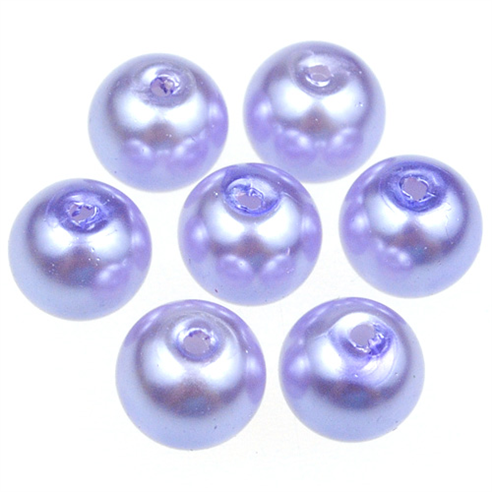 Koraliki perełki perły kulki kule / szklane / fioletowe / 8mm / 50szt-12750