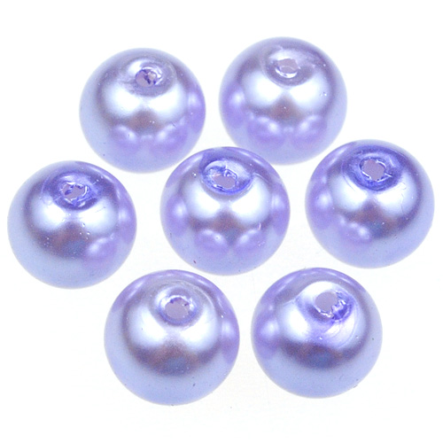 Koraliki perełki perły kulki kule / szklane / fioletowe / 8mm / 50szt-12750