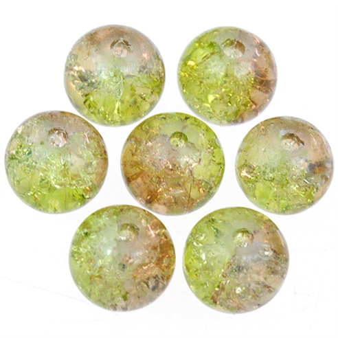 Koraliki crackle dwubarwne / szklane / multikolor / 8mm / 50szt-12736