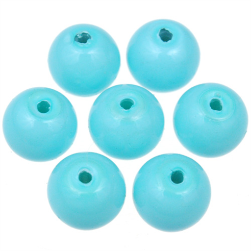 Koraliki perły perełki kule kulki / szklane / niebieskie / 8mm / 50szt-12762